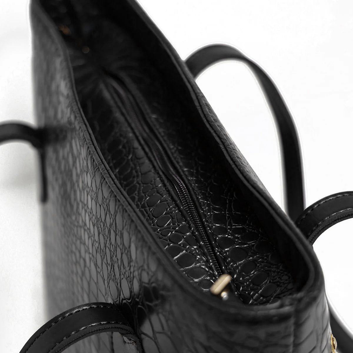 Croco Kraft | Shoulder | Black - Bagonia