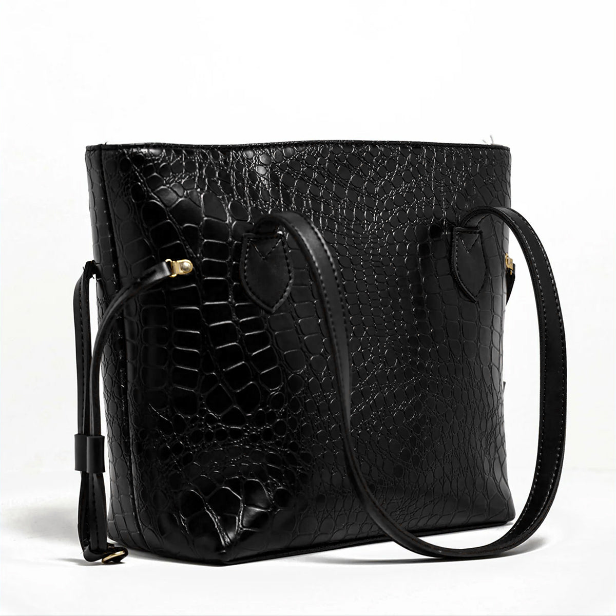 Croco Kraft | Shoulder | Black - Bagonia