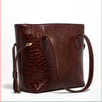 Croco Kraft | Shoulder | Maroon - Bagonia