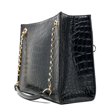 Croco Chic | Shoulder | Black