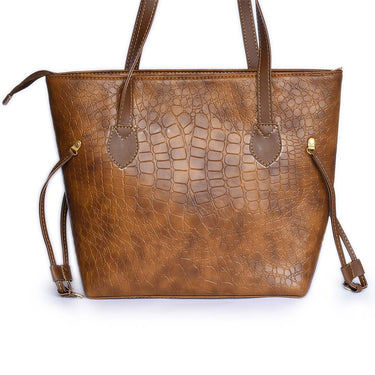 Croco Kraft | Shoulder | Caramel