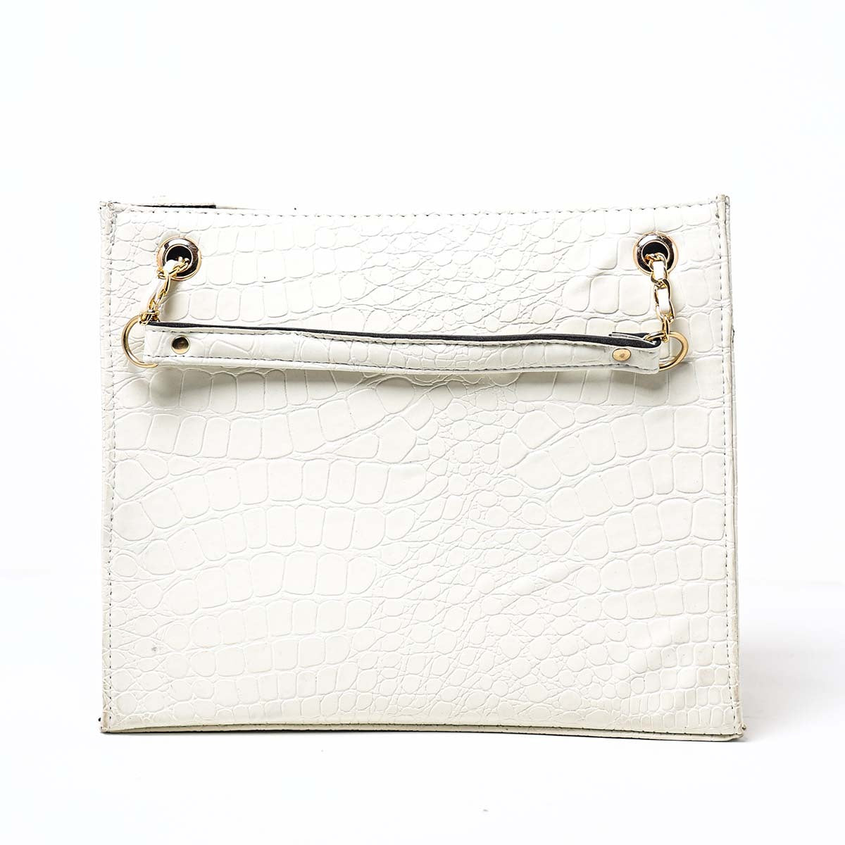 Croco Chic | Shoulder | White - Bagonia