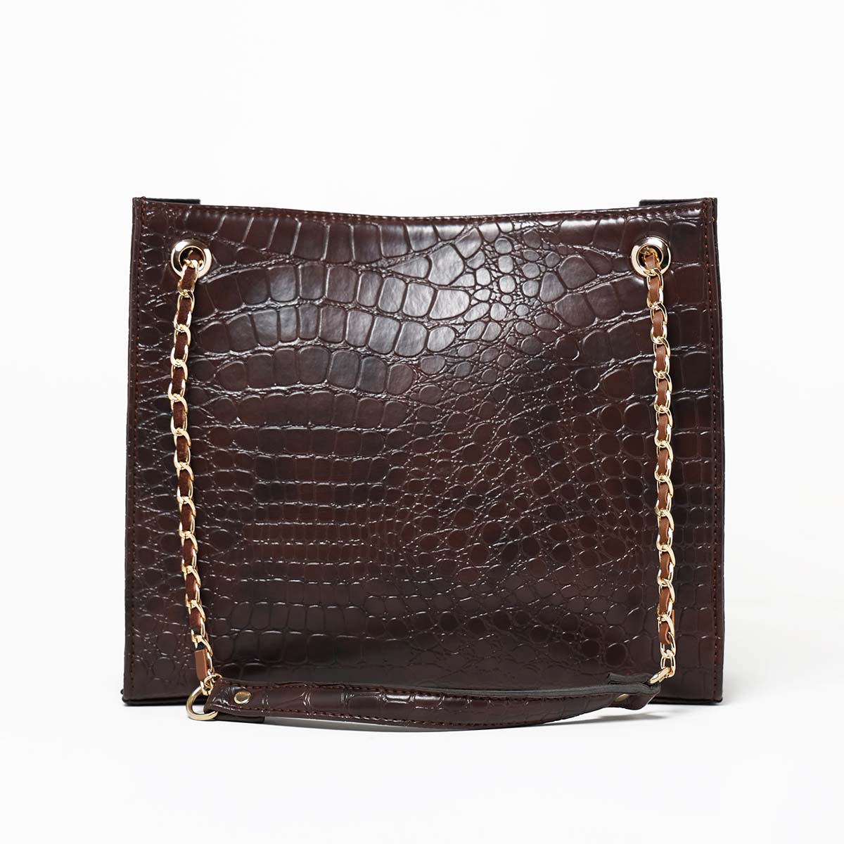 Croco Chic | Shoulder | Brown - Bagonia