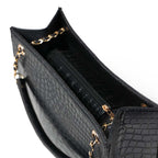 Croco Chic | Shoulder | Black - Bagonia