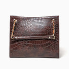 Croco Chic | Shoulder | Brown - Bagonia