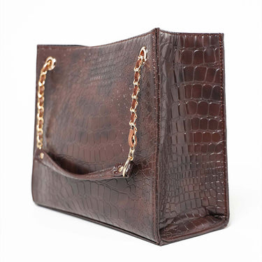 Croco Chic | Shoulder | Brown